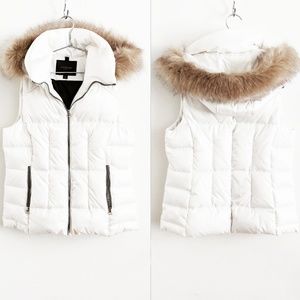ANDREW MARC Faux Fur Puffer Vest